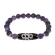 Браслет с бусиной Дзи Гаруда и нат.камнем Аметист BSDS8-08-03
