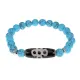 Браслет с бусиной Дзи Гаруда и синт.камнем Бирюза BSDS8-08-05