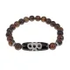 Браслет с бусиной Дзи Гаруда и нат.камнем Тигровый глаз BSDS8-08-19