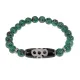 Браслет с бусиной Дзи Гаруда и синт. камнем Цоизит BSDS8-08-22
