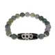 Браслет с бусиной Дзи Гаруда и нат.камнем Яшма BSDS8-08-25