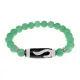 Браслет с бусиной Дзи Золотой ключ и нат.камнем Нефрит BSDS8-09-13