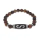 Браслет с бусиной Дзи Денежный крючок и нат.камнем Тигровый глаз BSDS8-10-19