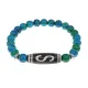 Браслет с бусиной Дзи Денежный крючок и синт.камнем Хризоколла BSDS8-10-21