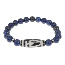 Браслет бусиной Дзи Бумпа и нат.камнем Лазурит BSDS8-13-10