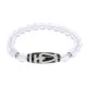 Браслет бусиной Дзи Бумпа и синт.камнем Лунный камень BSDS8-13-11
