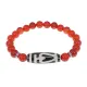 Браслет бусиной Дзи Бумпа и нат.камнем Сердолик BSDS8-13-17