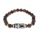 Браслет бусиной Дзи Бумпа и нат.камнем Тигровый глаз BSDS8-13-19