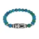 Браслет бусиной Дзи Бумпа и синтетическим камнем Хризоколла BSDS8-13-21