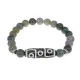 Браслет с 9-глазой бусиной Дзи и нат.камнем Яшма BSDS8-15-25