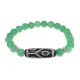 Браслет с 6-глазой бусиной Дзи и нат.камнем Нефрит BSDS8-16-13