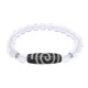 Браслет с Бусиной Дзи Спираль Вселенной и синт.камнем Лунный камень BSDS8-18-11