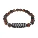 Браслет с Бусиной Дзи Спираль Вселенной и нат.камнем Тигровый глаз BSDS8-18-19