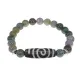 Браслет с бусиной Дзи Спираль Вселенной и нат.камнем Яшма BSDS8-18-25