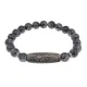 Браслет с бусиной Дзи Кубера и нат.камнем Лабрадор BSDS8-19-08