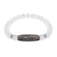 Браслет с бусиной Дзи Кубера и синт. камнем Сахарный кварц BSDS8-19-16
