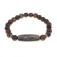 Браслет с бусиной Дзи Кубера и нат. камнем Тигровый глаз BSDS8-19-19