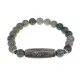 Браслет с бусиной Дзи Кубера и нат.камнем Яшма BSDS8-19-25