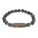 Браслет с 4-глазой бусиной Дзи и нат.камнем Лабрадор BSDS8-21-08