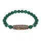 Браслет с 4-глазой бусиной Дзи и синтетическим камнем Малахит BSDS8-21-12