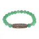 Браслет с 4-глазой бусиной Дзи и нат.камнем Нефрит BSDS8-21-13