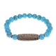 Браслет с 5-глазой бусиной Дзи и синтетическим камнем Бирюза BSDS8-22-05