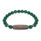 Браслет с 5-глазой бусиной Дзи и синт.камнем Малахит BSDS8-22-12