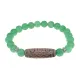 Браслет с 5-глазой бусиной Дзи и нат.камнем Нефрит BSDS8-22-13