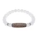Браслет с 5-глазой бусиной Дзи и синтетическим камнем Сахарный кварц BSDS8-22-16