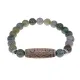 Браслет с 5-глазой бусиной Дзи и нат.камнем Яшма BSDS8-22-25