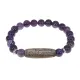 Браслет с 9-глазой бусиной Дзи и нат.камнем Аметист BSDS8-23-03