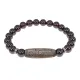 Браслет с 9-глазой бусиной Дзи и нат.камнем Гранат BSDS8-23-06