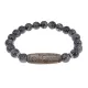 Браслет с 9-глазой бусиной Дзи и нат.камнем Лабрадор BSDS8-23-08