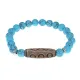 Браслет с 6-глазой бусиной Дзи и синт.камнем Бирюза BSDS8-24-05