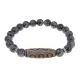 Браслет с 6-глазой бусиной Дзи и нат.камнем Лабрадор BSDS8-24-08