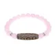 Браслет с 6-глазой бусиной Дзи и нат.камнем Розовый кварц BSDS8-24-15