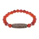 Браслет с 6-глазой бусиной Дзи и нат.камнем Сердолик BSDS8-24-17