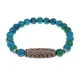 Браслет с 6-глазой бусиной Дзи и синт.камнем Хризоколла BSDS8-24-21