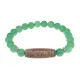 Браслет с бусиной Дзи Денежный крючок и нат.камнем Нефрит BSDS8-25-13