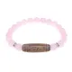 Браслет с бусиной Дзи Денежный крючок и нат.камнем Розовый кварц BSDS8-25-15