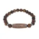 Браслет с бусиной Дзи Денежный крючок и нат. камнем Тигровый глаз BSDS8-25-19