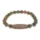 Браслет с бусиной Дзи Денежный крючок и нат.камнем Унакит BSDS8-25-20