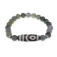 Браслет с 2-глазой бусиной Дзи и нат.камнем Яшма BSDS8-26-25