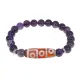 Браслет с 9-глазой бусиной Дзи и нат.камнем Аметист BSDS8-27-03