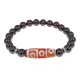 Браслет с 9-глазой бусиной Дзи и нат.камнем Гранат BSDS8-27-06