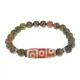 Браслет с 9-глазой бусиной Дзи и нат.камнем Унакит BSDS8-27-20