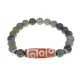 Браслет с 9-глазой бусиной Дзи и нат.камнем Яшма BSDS8-27-25