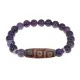 Браслет с 9-глазой бусиной Дзи и нат.камнем Аметист BSDS8-28-03