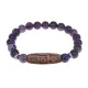 Браслет с 9-глазой бусиной Дзи и нат.камнем Аметист BSDS8-29-03