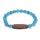 Браслет с 9-глазой бусиной Дзи и синт.камнем Бирюза BSDS8-29-05